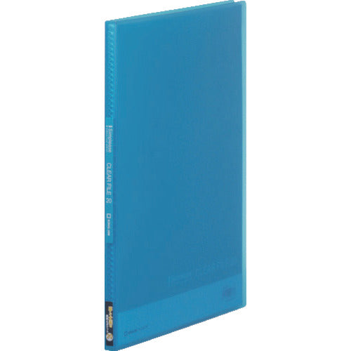 KING JIM Simple Clear File (Transparent) A4 Vertical Blue 20 Pockets 186TSP-B 1 File