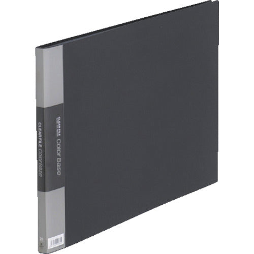 KING JIM 클리어 파일 컬러 베이스 A3 요코형 블랙 20 포켓 150 C-BK 1권