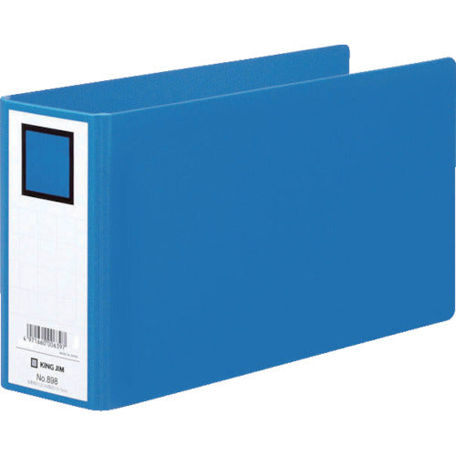 KING JIM 전표용 파일 A4장변 1/3 파랑 50mm 500장 898 1권