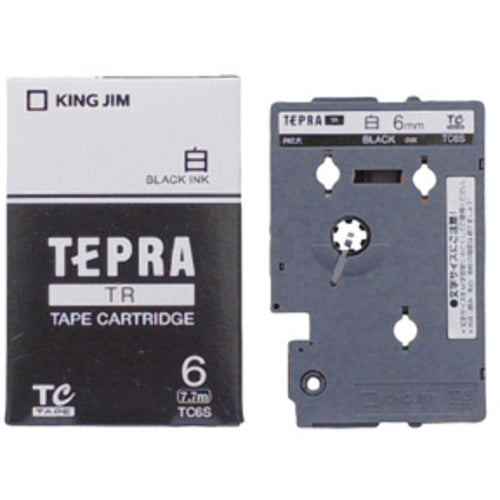 KING JIM 테이프 카트리지, 화이트 라벨 6mm TC6S 1 개
