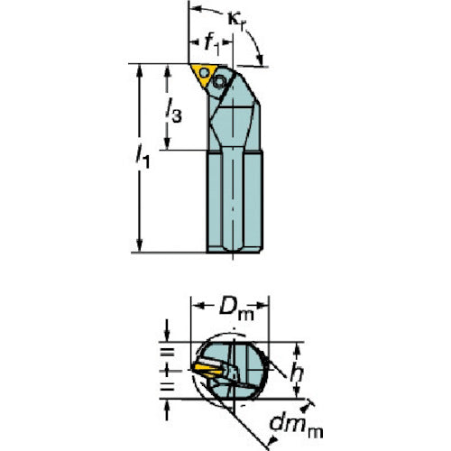 샌드빅 T-Max P 네거티브 칩용 볼링 바이트(210) S40V-PTFNR 16-W 1개