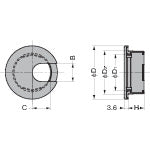 SUGATSUNE (210029554) LS76S-BL Wiring Hole Cap LS76S-BL 1 piece