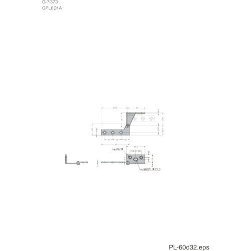 SUGATSUNE (170090264) PL-60L 스테인리스강제 PL 힌지 PL-60L 1개