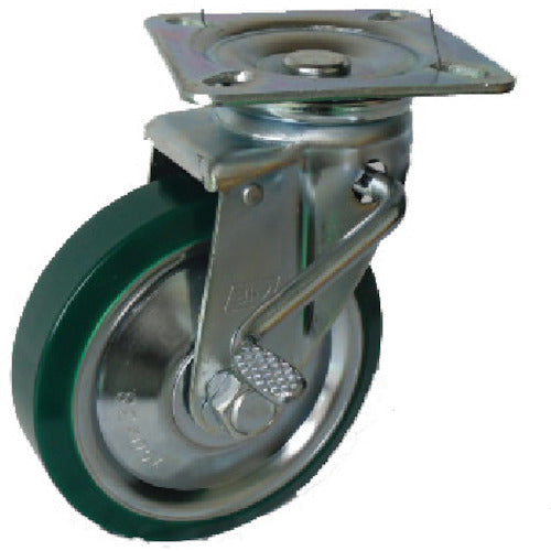 Yodono Pressed swivel fitting with brake, urethane wheel, 250φ UWJB250, 1 piece