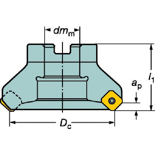 샌드빅 코로밀 245 정면 밀링 커터(450) R245-050Q22-12M 1개