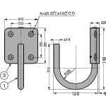 SUGATSUNE (110032414) JF-T100 Stainless steel friction jumbo rotating hook JF-T100 1 piece
