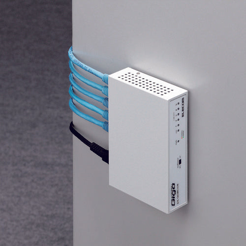 ELECOM 1000BASE-T compatible switching hub, 5 ports, built-in power supply model, white, EHC-G05MN2-HJW, 1 unit