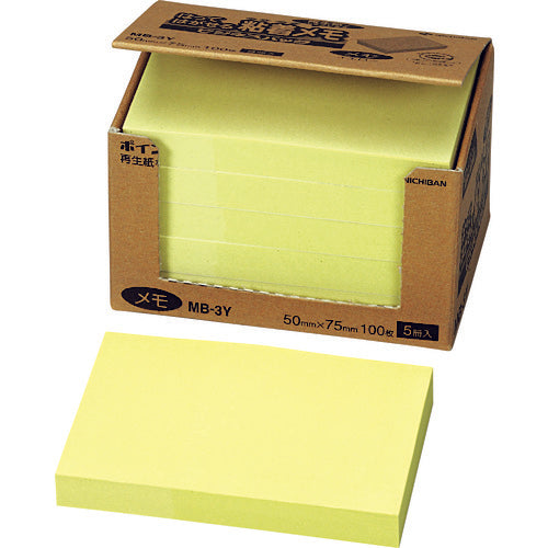 Nichiban Sticky Notes Point Memo MB-3Y 50mm x 75mm MB-3Y 1 pc