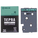 KING JIM Tepra TR tape cartridge Tape color: green Character color: black TC12G 1 piece