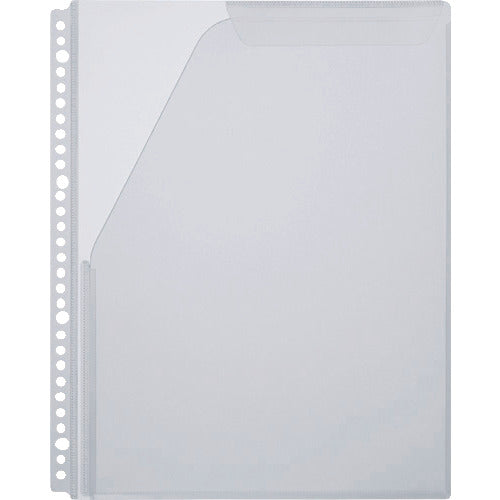 KING JIM ハ−ドクリア−ファイル用ポケット A4タテ型 4ポケット 4枚 30穴 6130P 1 PK