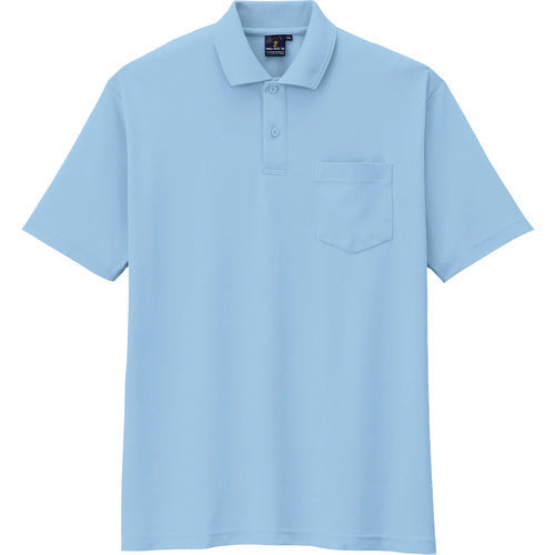 COCOS Antistatic, Anti-transparency, Deodorizing Short Sleeve Polo Shirt, 7 Sax, S, AS-257-7-S, 1 pc