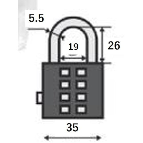 WAKI プッシュボタンロック TW-911 1 個