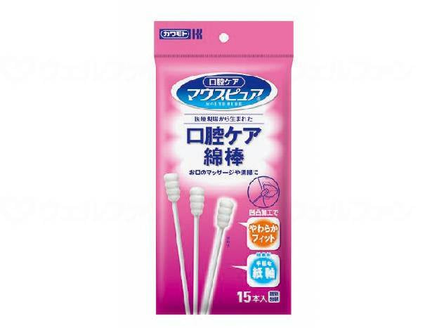 Kawamoto Sangyo Mousepure Oral Care Cotton Swabs (15 pcs)