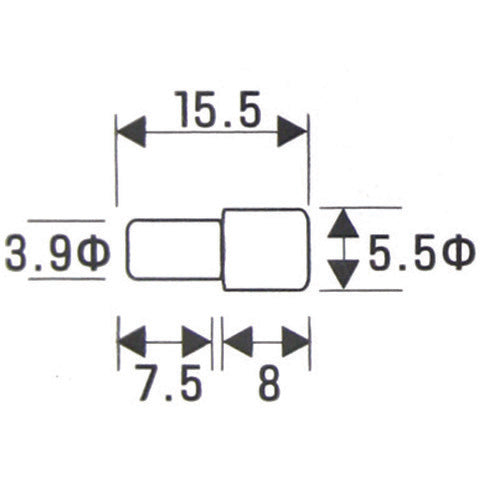 WAKI 差込ダボ 4X5.5 IF−068 4594700 IF-068 1 PK