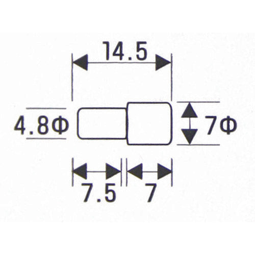 WAKI 差込ダボ 4.8X7 IF−072 4595100 IF-072 1 PK