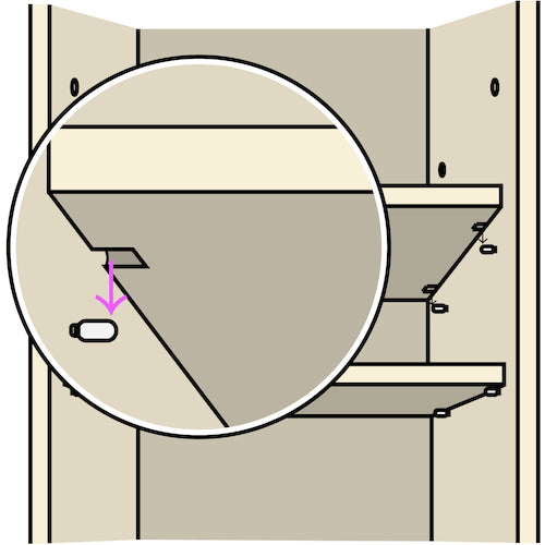 WAKI 삽입 선반 받침대 5MM 내추럴 IF-048 4415800 IF-048 1 PK