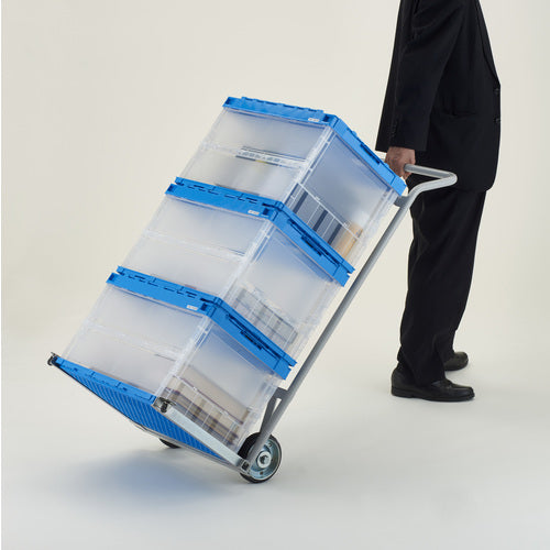 TRUSCO 2-wheeled transport vehicle for folding containers, Oricon Pick, H1160, adjustable claw dimensions 550 x 370, CP-5011, 1 unit