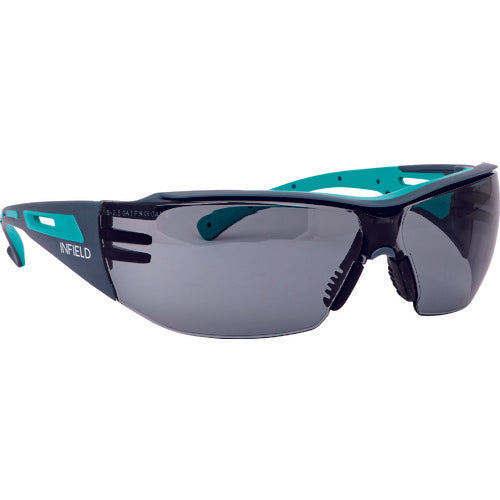 INFIELD Safety Glasses VICTOR Dark Gray/Turquoise Blue 9753 625 AF 1 pc