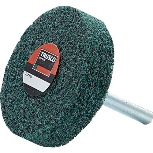 TRUSCO 軸付ナイロンホイール 軸径6mm #400 グリーン TNWJ-50GN 5 個