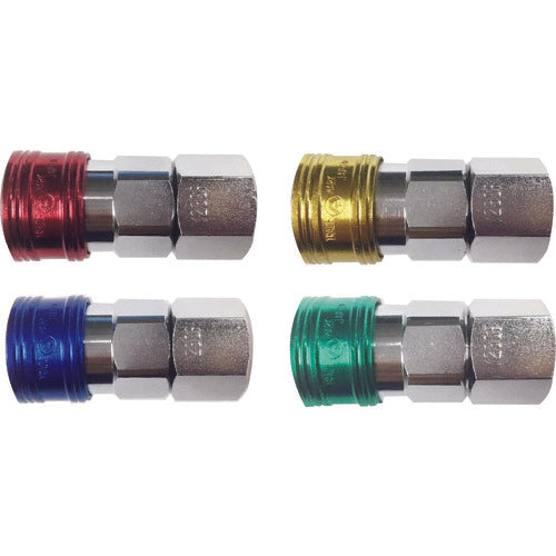 Yamato Metal Coupling BLY-C Series Color Coupling Socket (For Male Thread Mounting) Blue 3 Pieces Compatible Mounting Size R1/2 BLY44-SF-B 1 Piece