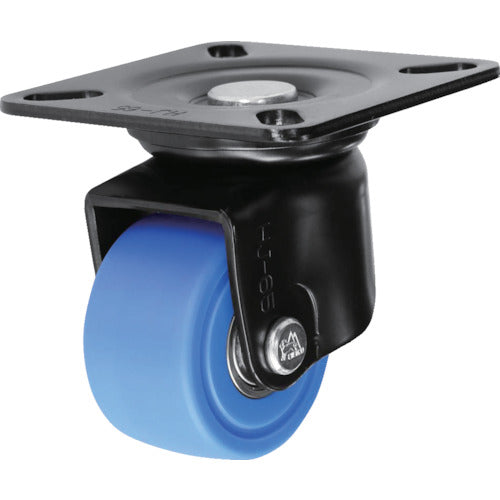 시식 저상중중 하중용 캐스터 자재 65 지름 모노머 캐스팅 나일론 바퀴 소성 블랙 HJ-65B-MC 1개