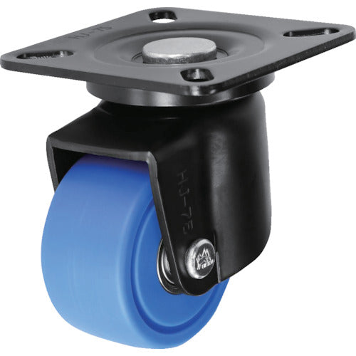 시식 저상중하중용 캐스터 자유자재 75 지름 모노머 캐스팅 나일론 바퀴 베이킹 블랙 HJ-75B-MC 1개