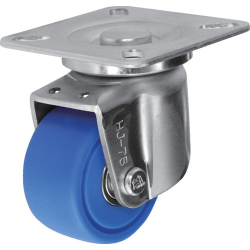 Sisiku Low-floor heavy-duty caster, swivel, 75 diameter, monomer casting nylon wheel, trivalent chromate, HJ-75U-MC, 1 piece
