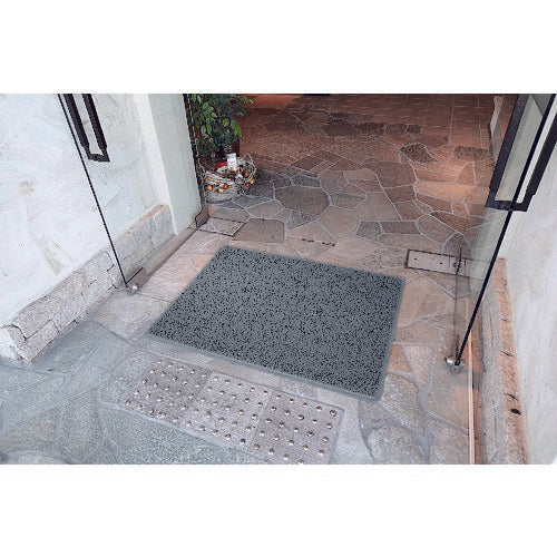 コンドル 屋外用細かい泥落し用マット ロンソフトマット #18 900mm×1800mm グレー F-129-18-GR 1 枚