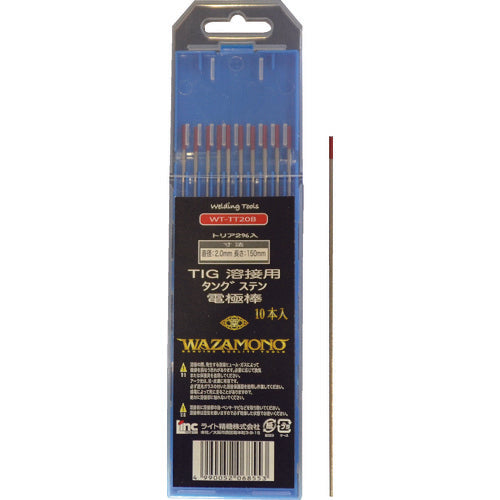 라이트 WAZAMONO TIG 전극봉 트리어 2% 10개들이 WT-TT20B 1 PK