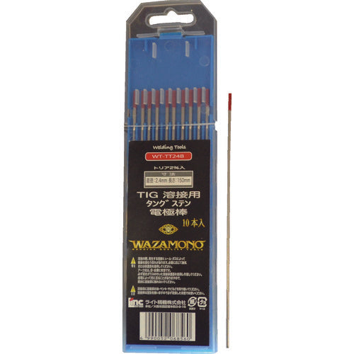 라이트 WAZAMONO TIG 전극봉 트리어 2% 10개들이 WT-TT24B 1 PK