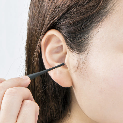 GREENBELL Spiral Rubber Earpick, Two-Way Type, Total Length 144mm, G-2194, 1 pc