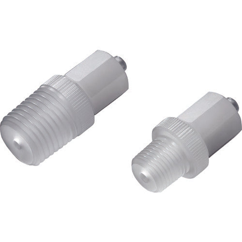 Fluorochemical PCTFE Male Luer Lock Fitting R1/8 Orifice Φ2.5 NR0302-001 1 pc