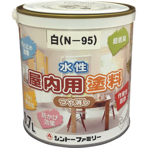 シントー 水性屋内用塗料 白 4951 1 缶