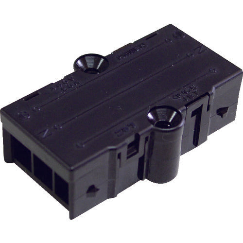 Nichifu Plug Joint Connector Terminal Block (Straight) (10 Pieces) Black Compatible Wire (Solid Wire) 1.6/2.0mm NPJ B01-3P 1 Box