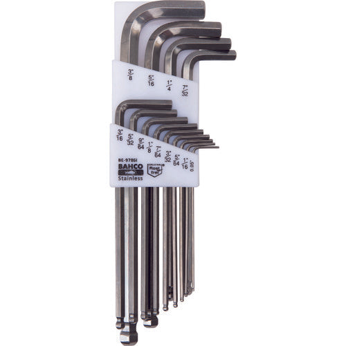 バーコ 六角棒レンチセット インチサイズ 13本 BE-9786I 1 S