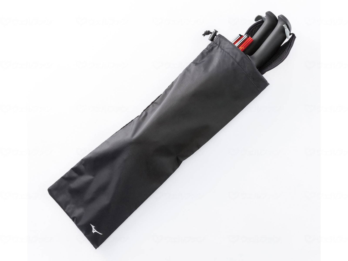 ミズノ折りたたみウォーキングポール レッド