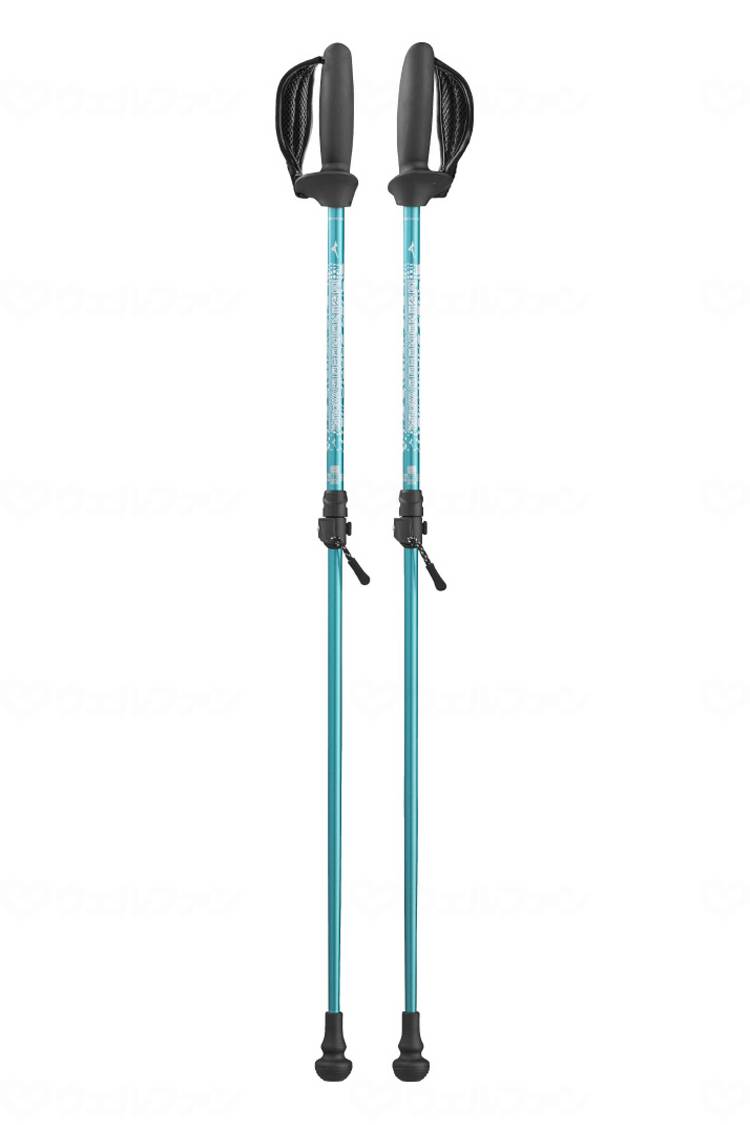 Mizuno Walking Pole Soft Hold Std (Short Type) 2-Piece Set Turquoise