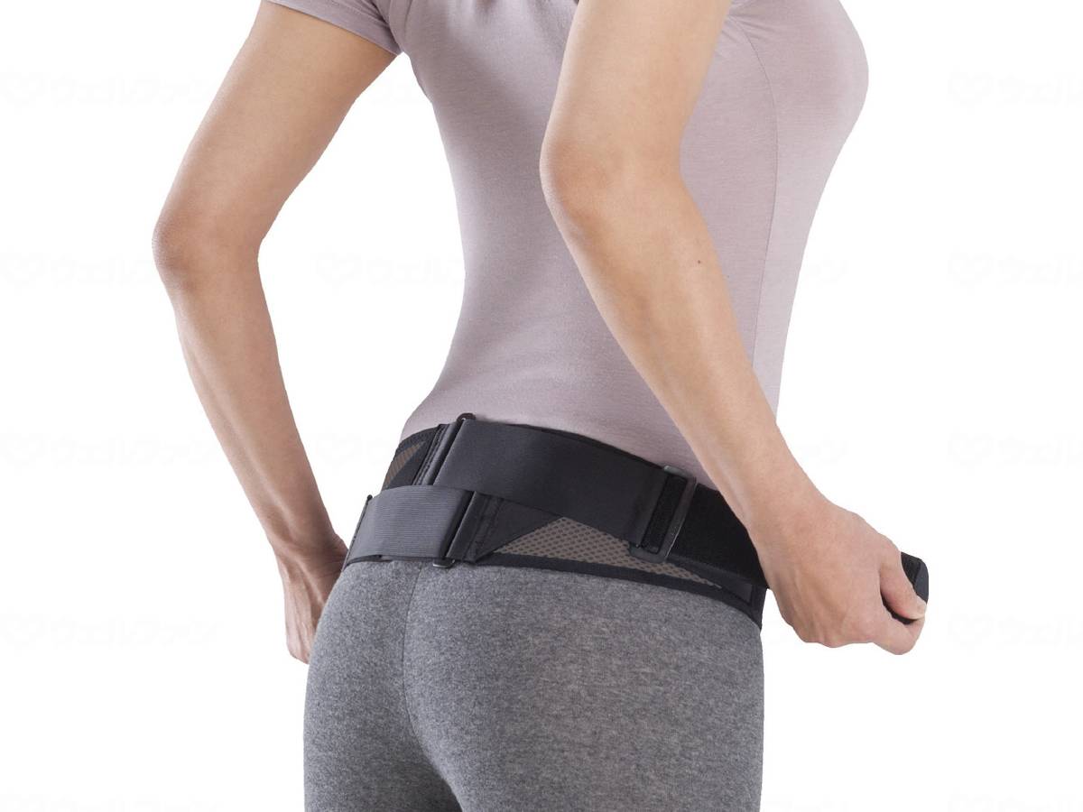 Mizuno Lumbar Pelvic Belt (Mesh Type) Black Gray ML