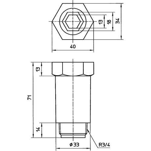 SANEI PC plug R75-20 1 piece