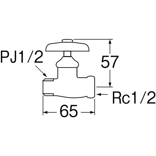 SANEI 화장 밸브 2형 V21A-2-13 1개