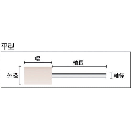 TRUSCO フェルトミニホイール 平型 Φ6 仕上げ用 白色 (10個入) SF612S-W 1 箱