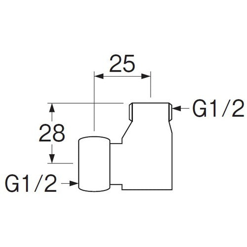 SANEI 너트 부착 스트리트 엘보 T721-13 1개