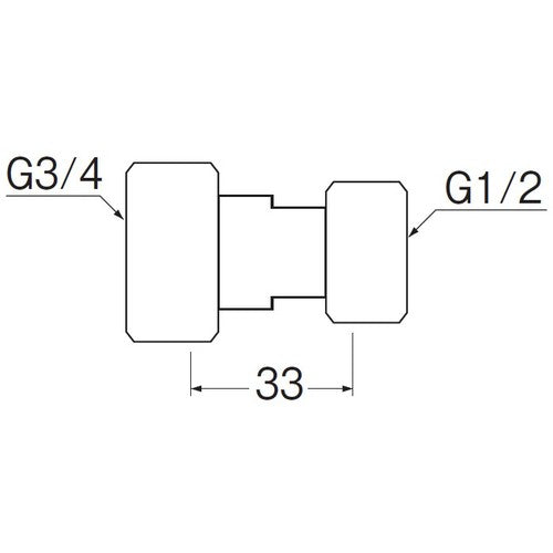 SANEI 이경 양 너트 부착 어댑터 T83-1-20X13 1개