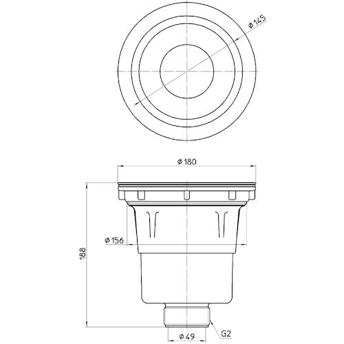 SANEI 싱크 배수 마개 H6550-50 1개