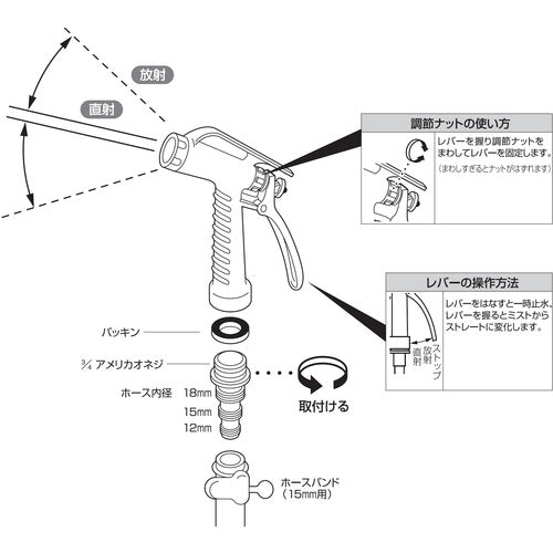 SANEI PC Lever Nozzle PN550 1 piece