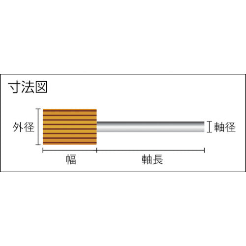 TRUSCO Paper Mini Flap Wheel Outer Diameter 10 x Width 15 x Shaft Diameter 3 240# SK1015-240 1 Box