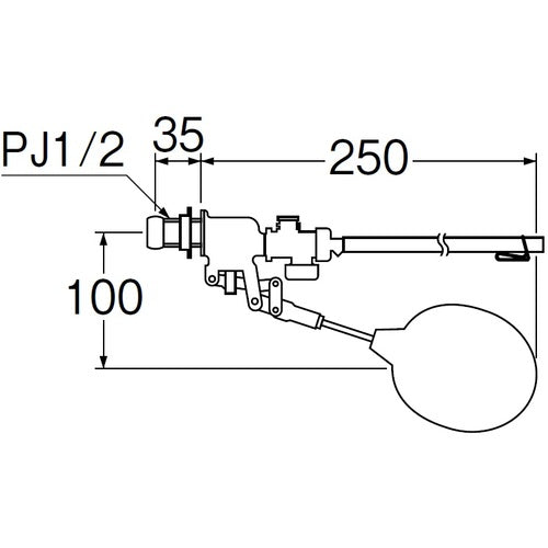 SANEI 보조수관 부착 볼탭 V45-X-13 1개