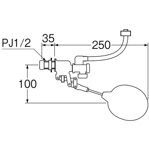 SANEI Hand Wash Low Tank Ball Tap V46-X-13 1 pc