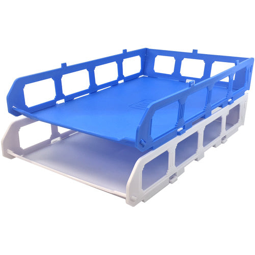 Sankei Foldable Desk Tray Blue OTS2-A4-BU 1 piece