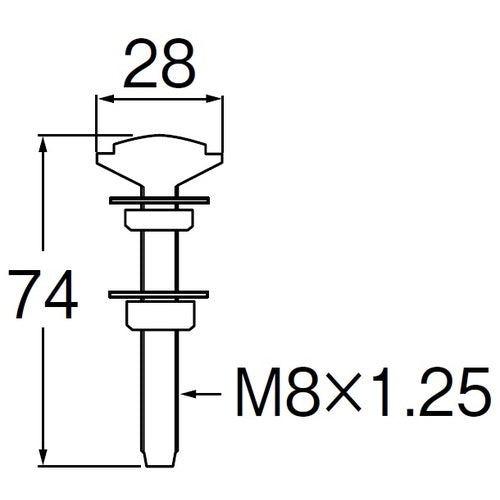 SANEI Sealed Low Tank Bolt R44 1 bag
